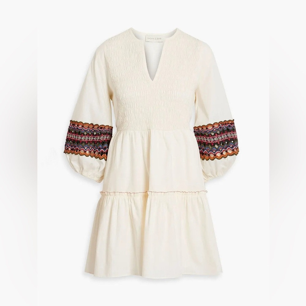 SACHIN & BABI Coco Ivory Mini Dress, Size L